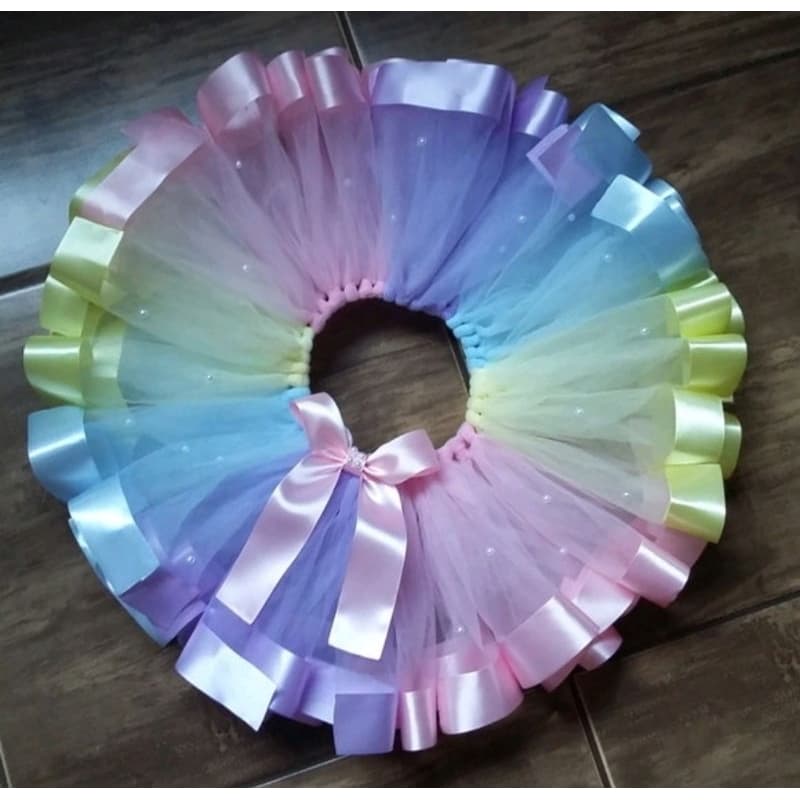 Saia tutu colorida