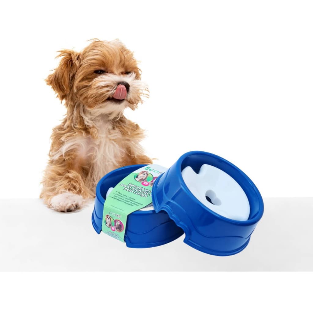 Bebedouro pet pelos longos evita molhar cães gatos com boia