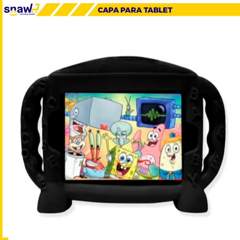 Capa Alça Lateral Infantil Para Tablet Multilaser M10 4g Nb28 10.1 Polegadas.  Anti Impacto Emborrachado Proteção