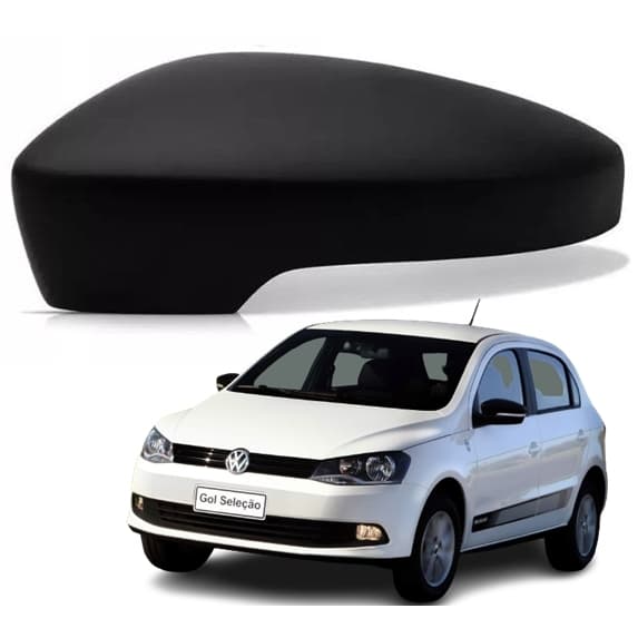 Capa Retrovisor Gol G6 Fox 12/... Texturizada Com Furo de Pisca