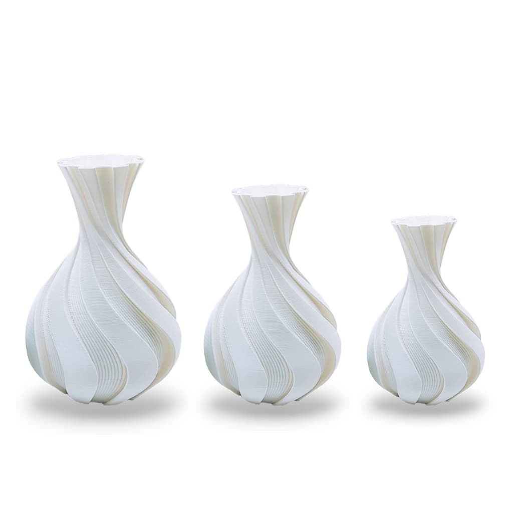 Kit 3 Vasos Jarros Espiral Decorativo Para Planta Artificial