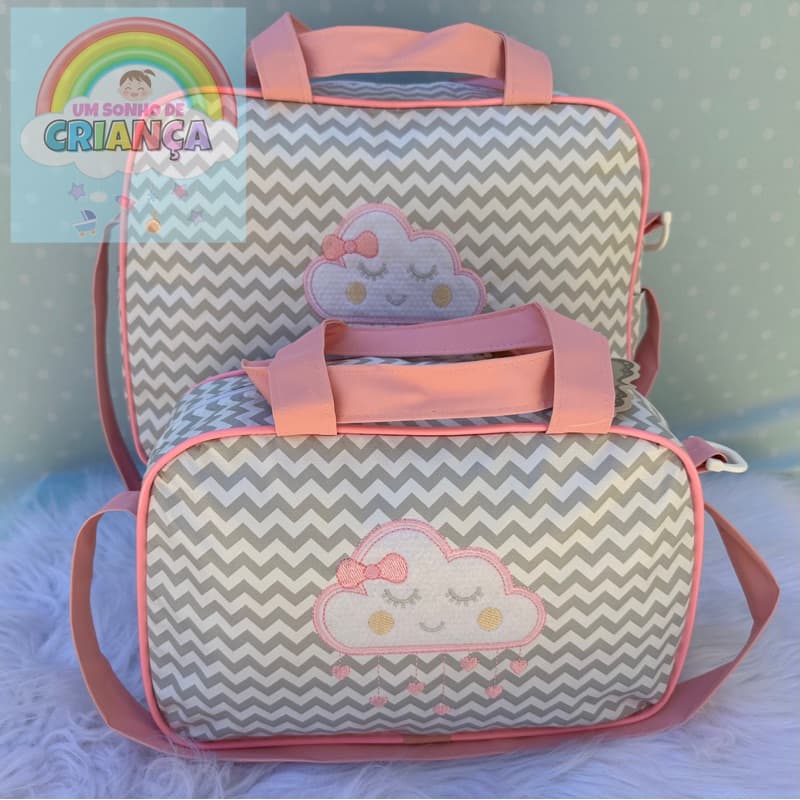 Kit Bolsa Saída Maternidade Modelo Menina e Menino de Qualidade