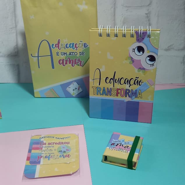 Kit Bloquinho Dia dos Professores - A Educação Transforma