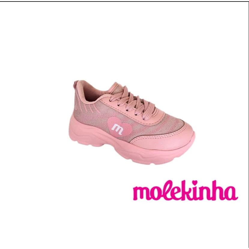 Tênis Infantil Feminino Jogging Molekinha Rosa