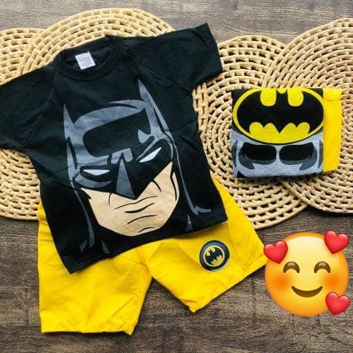 Conjunto Batman infantil menino conjunto infantil masculino camiseta e short