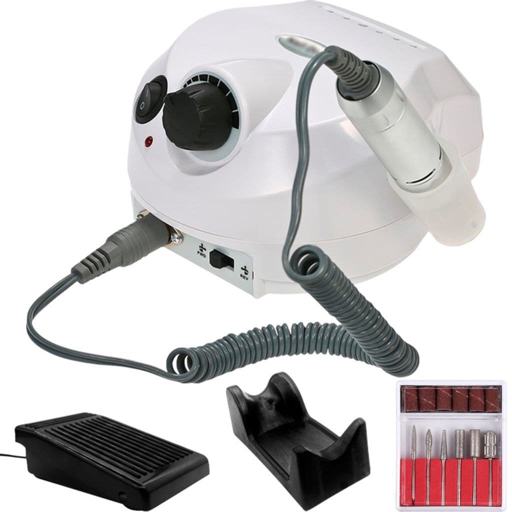 Lixadeira Lixa Eletrica Pedal Motor Porquinho Unha Profissional Bivolt  Manicure Rosa