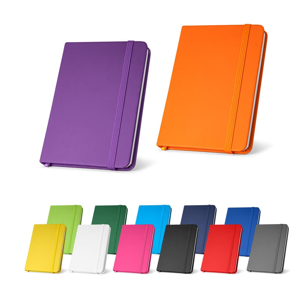 Kit 05 Cadernetas Tipo Moleskine Emborrachada com Folhas Lisas