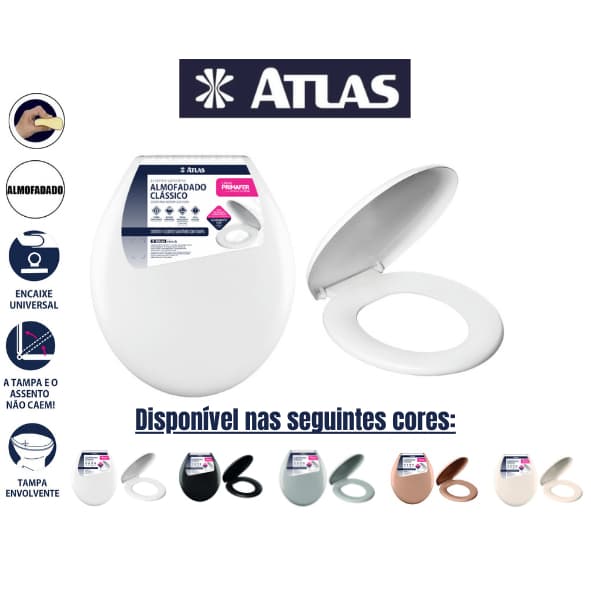 Assento Sanitário Almofadado Tampa de Vaso Universal Oval