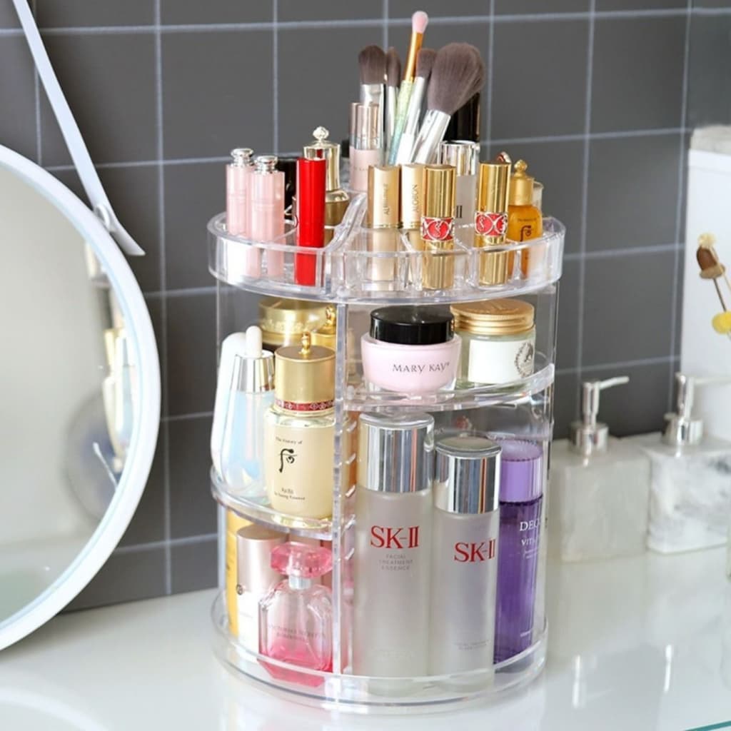 Organizador Giratório 360° Maquiagem Perfume Acrílico Grande