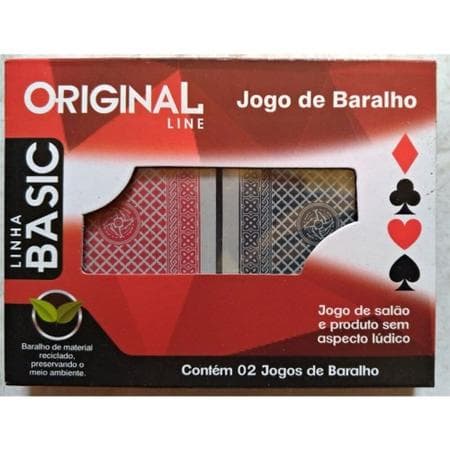 Kit com 2 Baralhos de Plástico