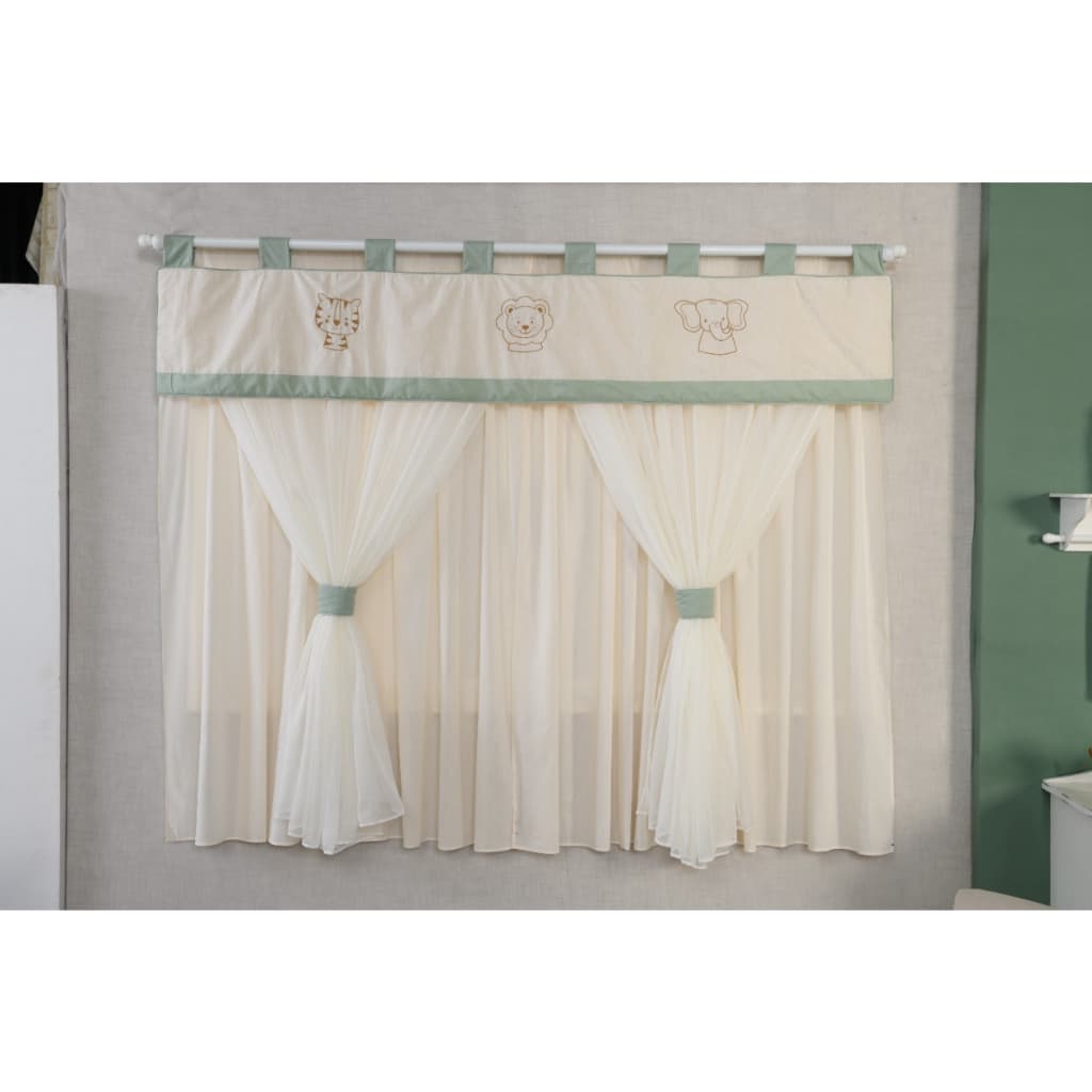 Cortina Para Quarto de Bebê Aventura na Selva Colorida