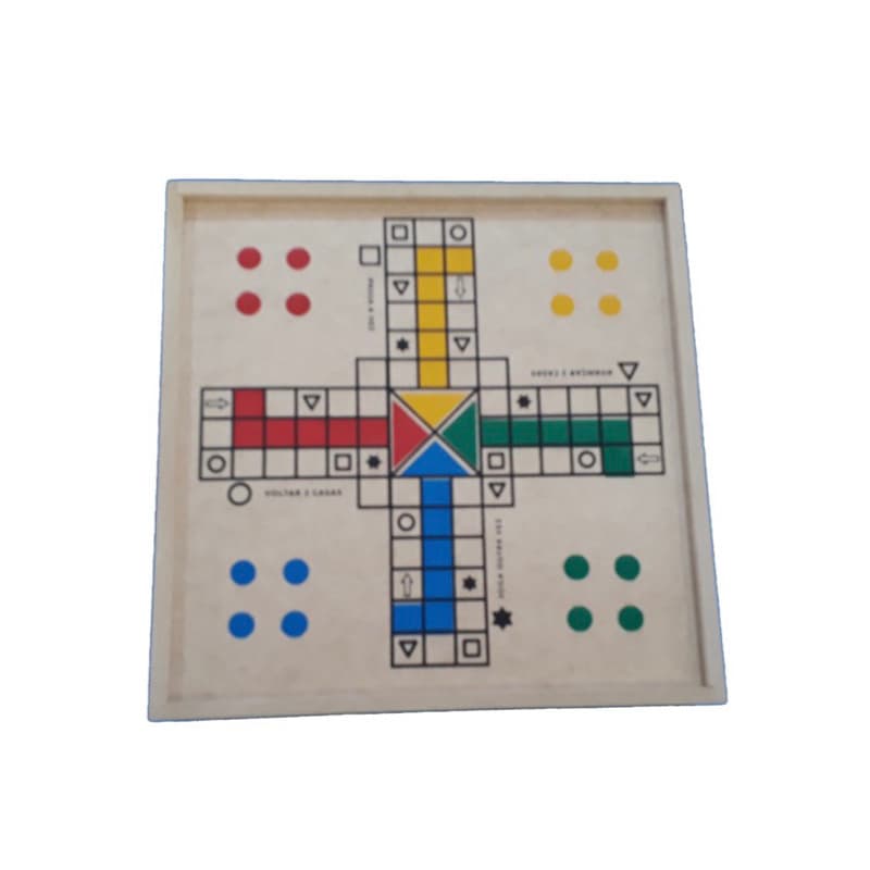 Jogo 4 em 1 Xadrez,Ludo,Dama e trilha em um estojo só