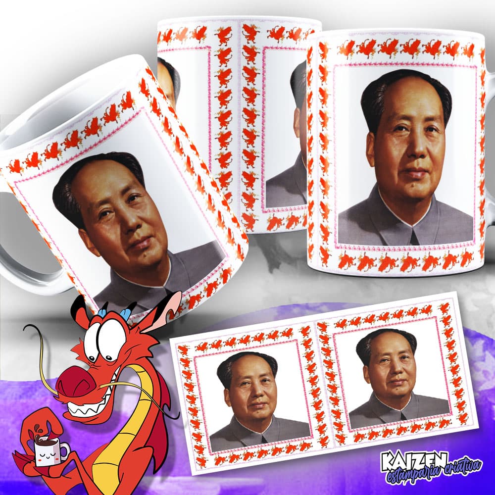 Caneca Meme - Mao Tsé Tung - Social Credit Battle - Ref008 - Cerâmica