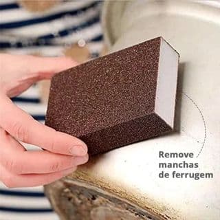 Kit 2 Esponja Mágica Limpeza pesada forno Panela Inox Limpa Tudo Barato Max Clean