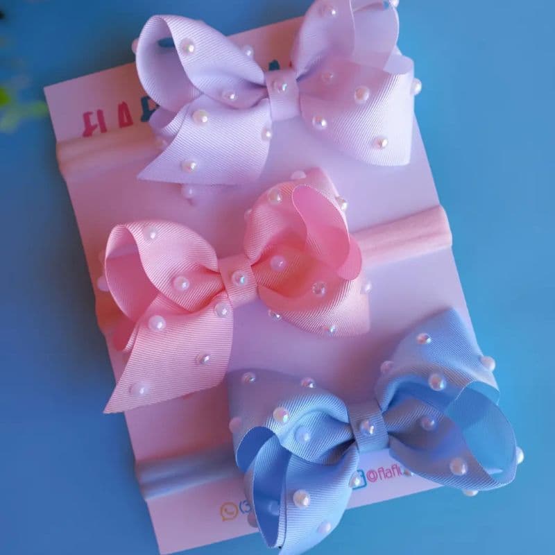 KIT TIARA FAIXA BOUTIQUE RECÉM-NASCIDO MENINA