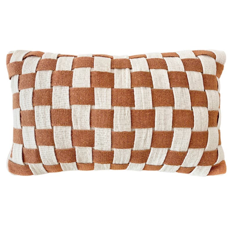 Capa de Almofada, Retangular, Decorativa,  Estilo, Baguete, com Ziper 30x50x15cm Barato