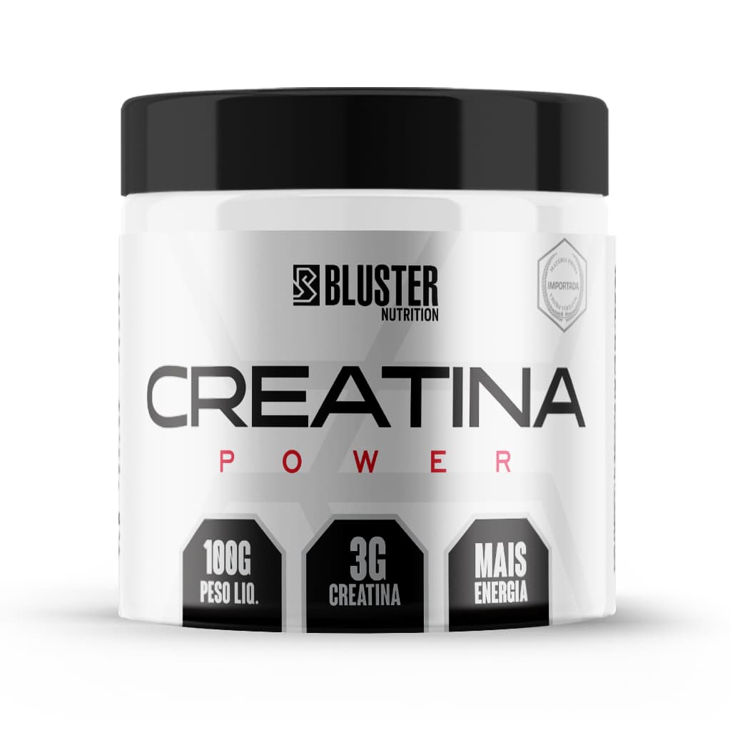 Creatina Power Monohidratada com Malto 100gr - Bluster Nutrition - Suplemento Alimentar