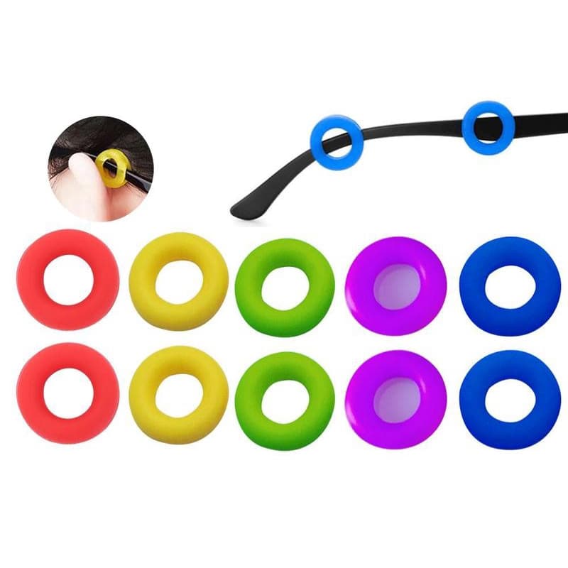 1 par gancho de óculos bolinha silicone antiderrapante acessório para segurar Óculos