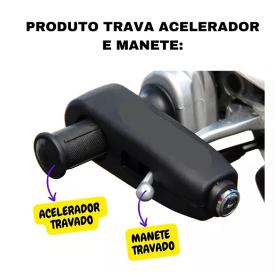 Cadeado Trava Com Alarme Sonoro Para Moto Antifurto Manete Cadeado