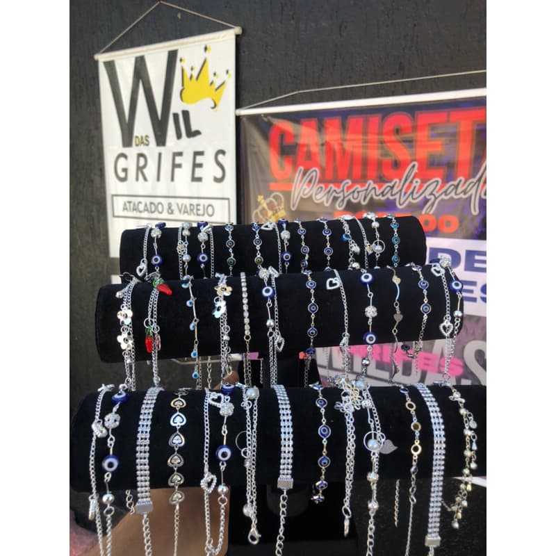 10 pulseiras femininas variados prata 925 700 950 (envio imediato)