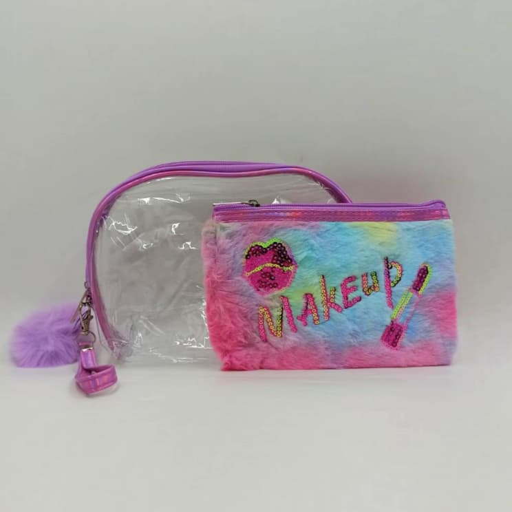 Kit 2 Necessaire Diva Makeup  Espaçosa Organizadora