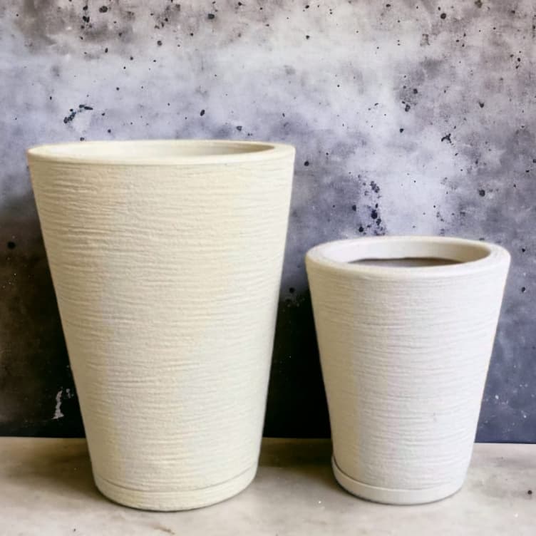 Kit 2 Vasos para Plantas Coluna em Polietileno Decorativo