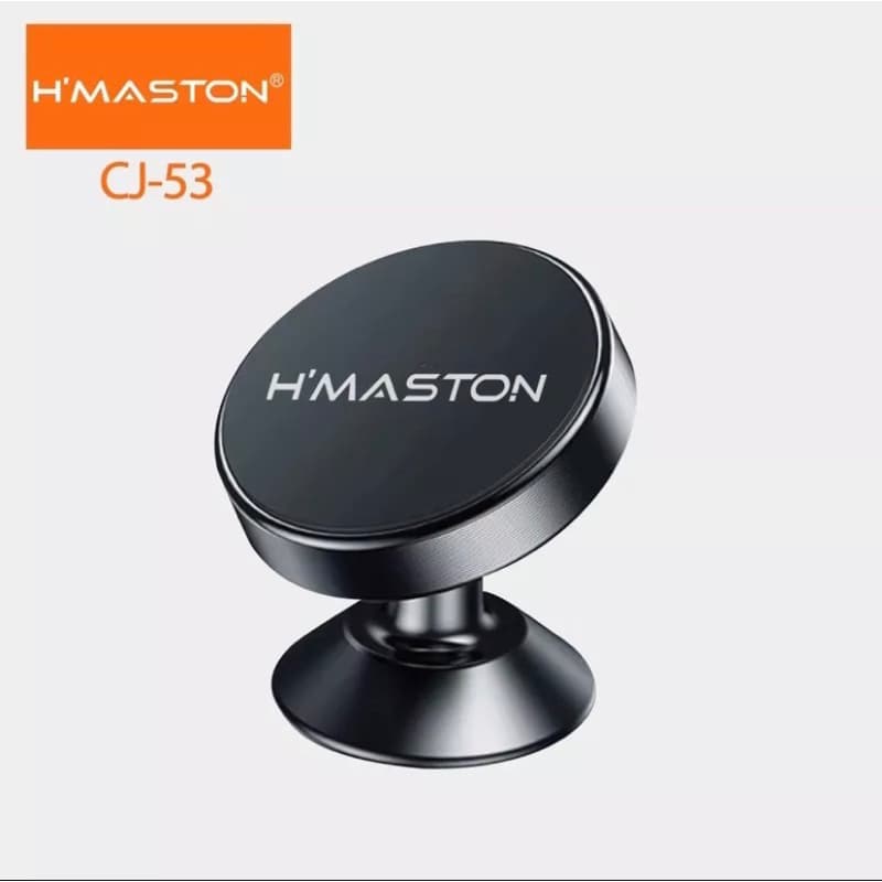 Suporte Magnético Celular Veicular Ajustável 360ª Hmaston CJ-53 GPS Imã Automotivo Painel rotação Preto