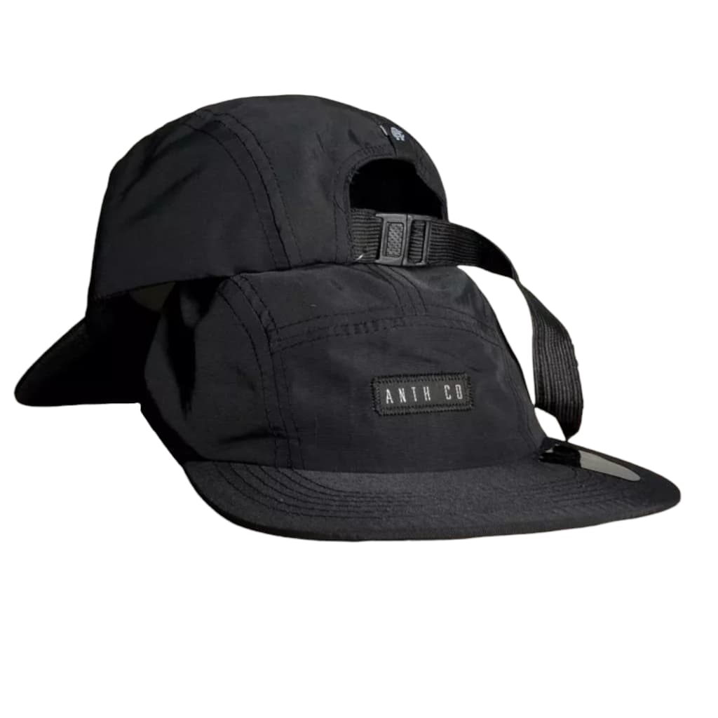 Boné Aba Reta Five Panel Impermeável Fitão Anth Co Original Strapback Water Preto Liso Skatista chapéu 5 Panel Masculino