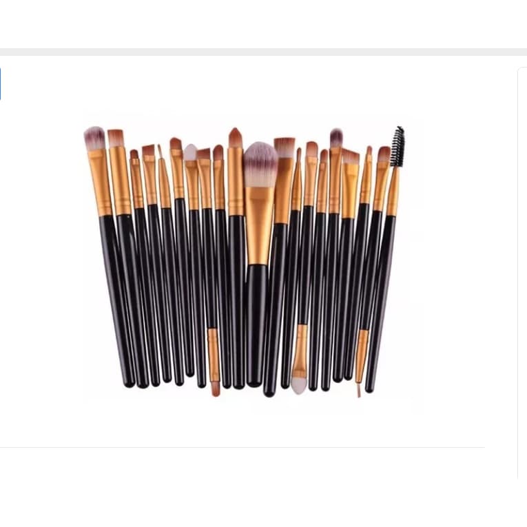 Kit De 20 Pincéis Profissional Coloridos Para Maquiagem