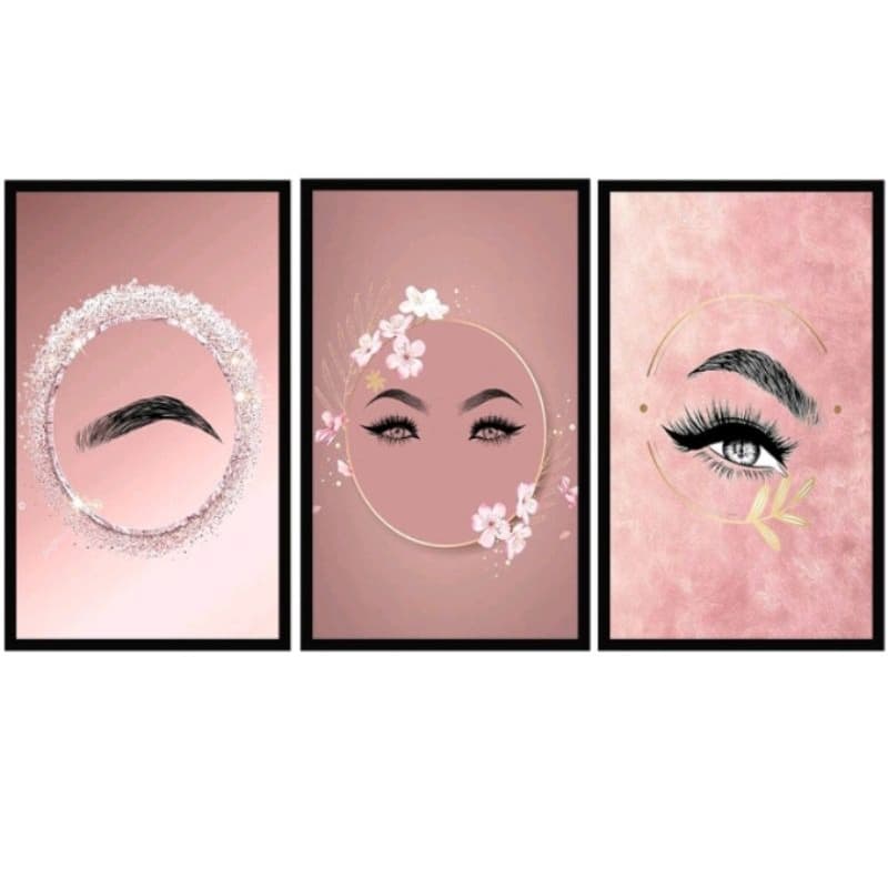 Quadros Sobrancelhas Olhar Design Kit 3