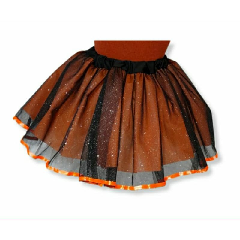 saia tule gliter tutu  halloween  abóbora / cosplay fantasia