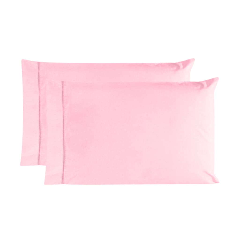 Kit 02 Fronhas 70cm x 50cm 100% Algodão Ponto Palito Rosa Bebe