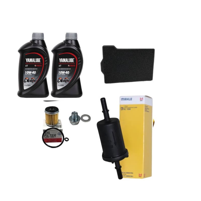 Kit revisão fazer 250 2009 a 2015  2 Oleo Yamalube 10w40/filtro ar/filtro oleo /filtro gasolina /bujao oleo