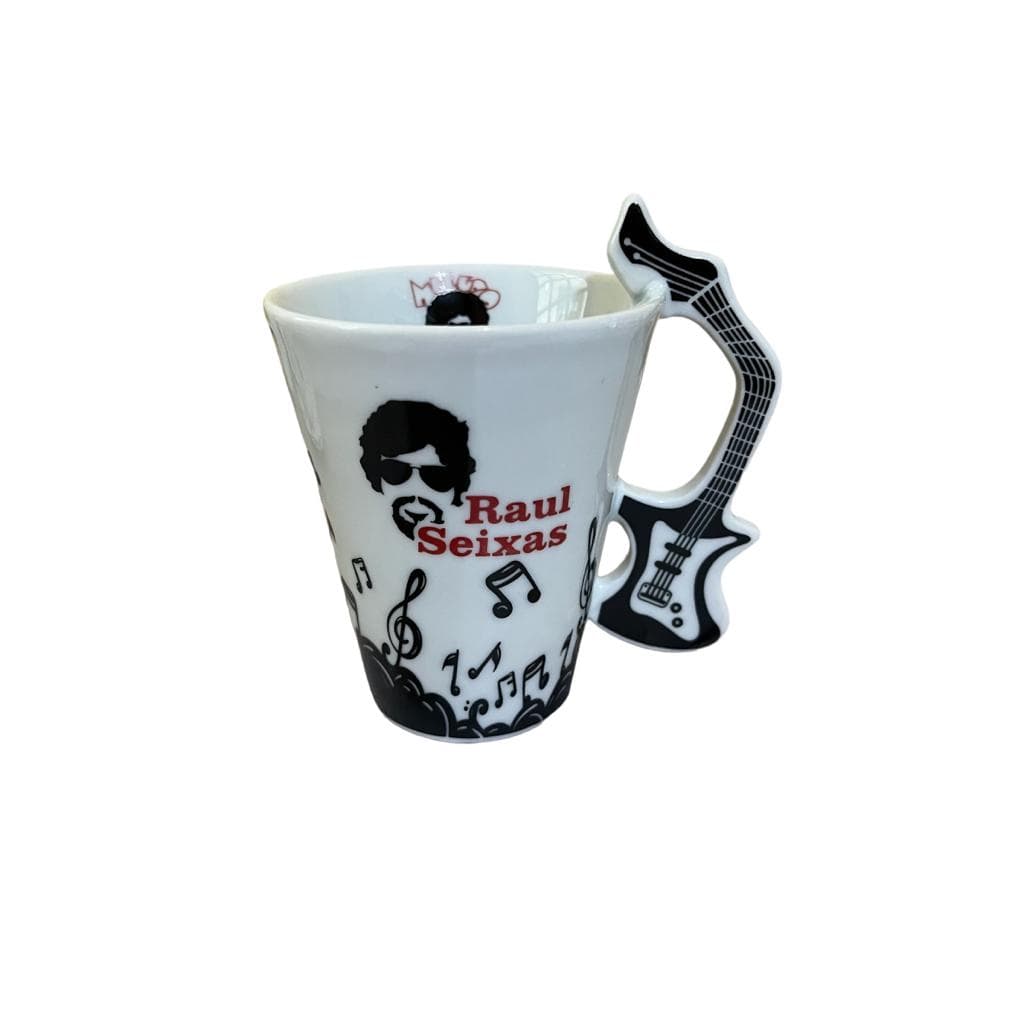 Canena Raul Seixas alça guitarra 300ml de porcelana