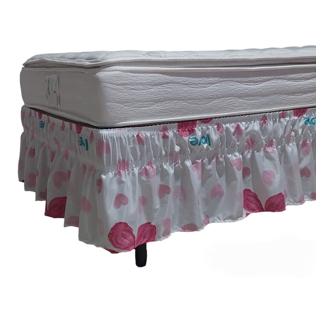 Saia para Cama Box Estampada 2 elásticos - Solteiro