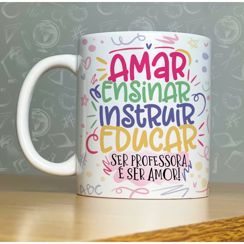 Caneca de Porcelana Professores Modelos Variados | Para Presentear