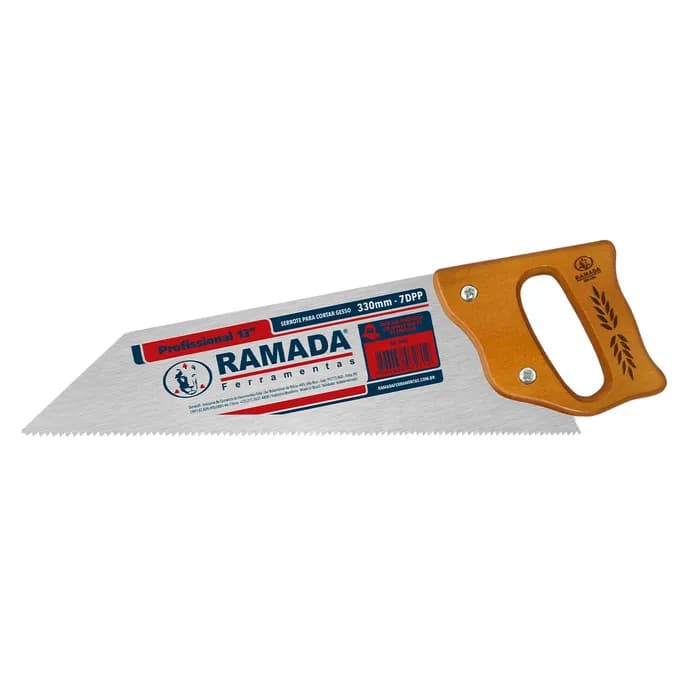 Serrote para Gesso Ramada 13 com Cabo de Madeira