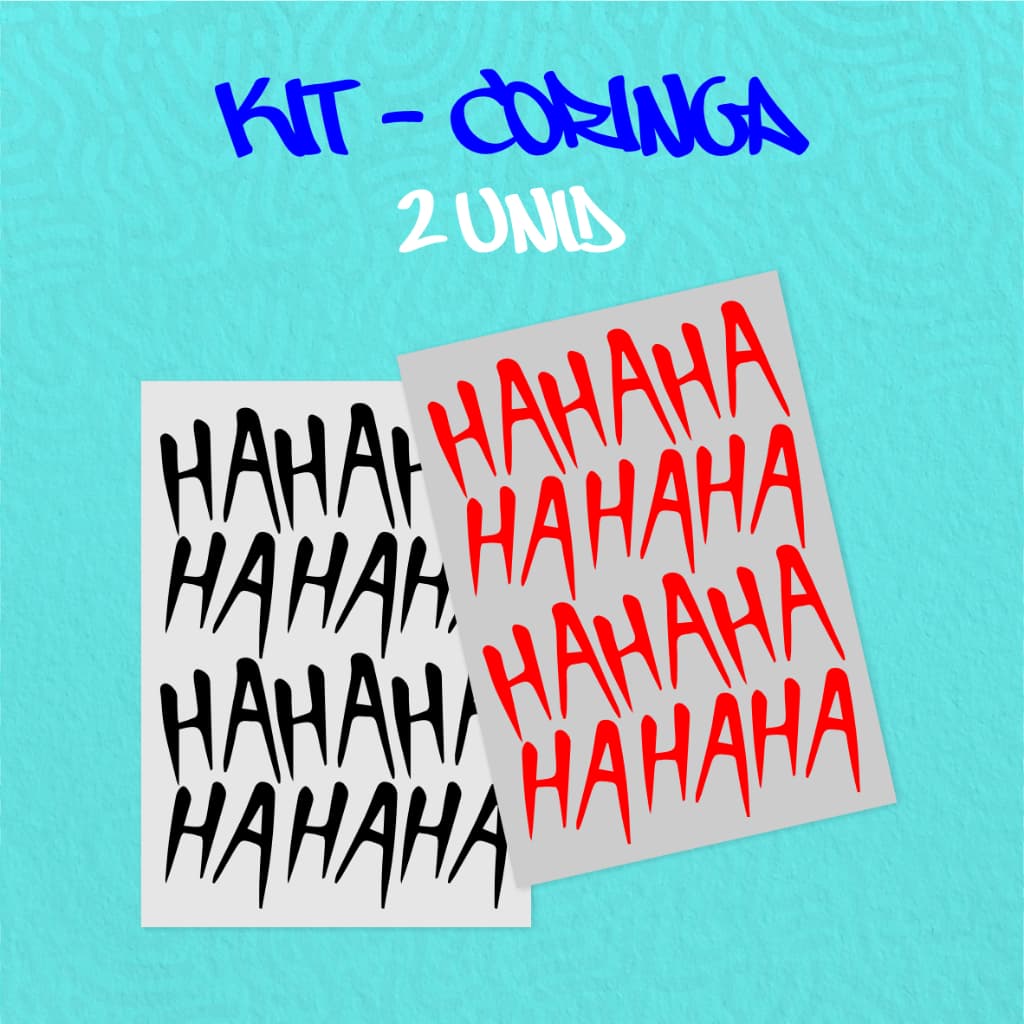 Kit - Adesivo Vinil - RISADA CORINGA 11 -10 cm moto, bicicleta, skate, notebook, espelho, sticker