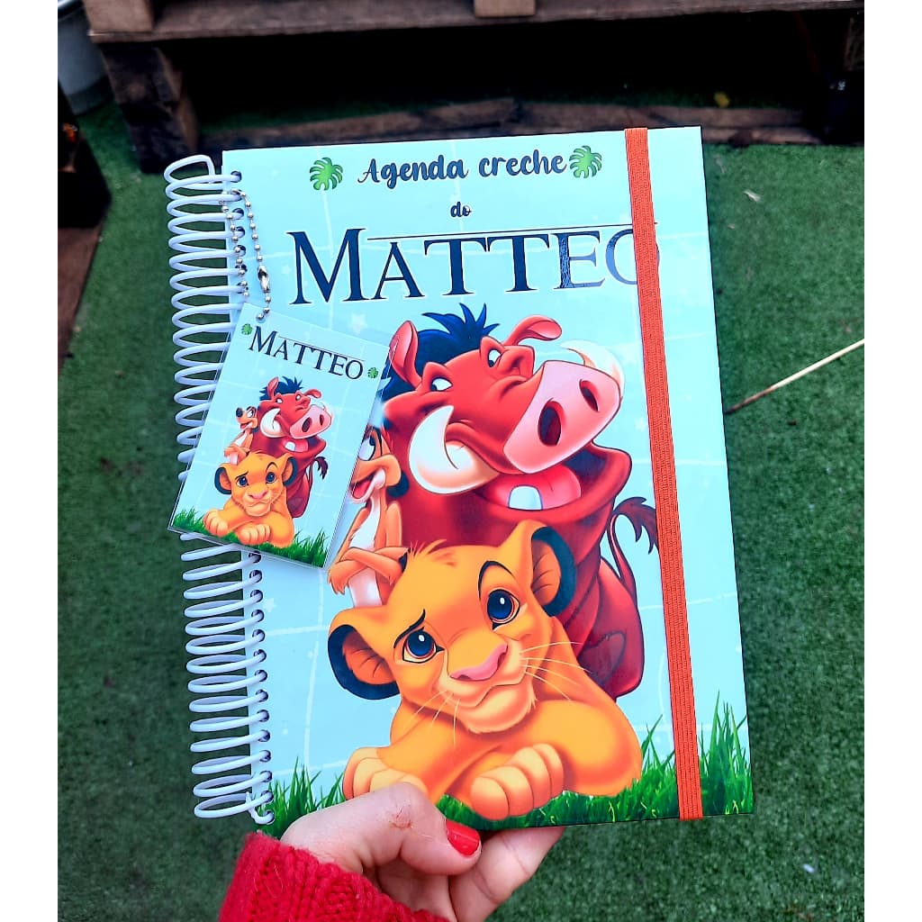 Agenda Escolar Berçario Creche Personalizada com Nome