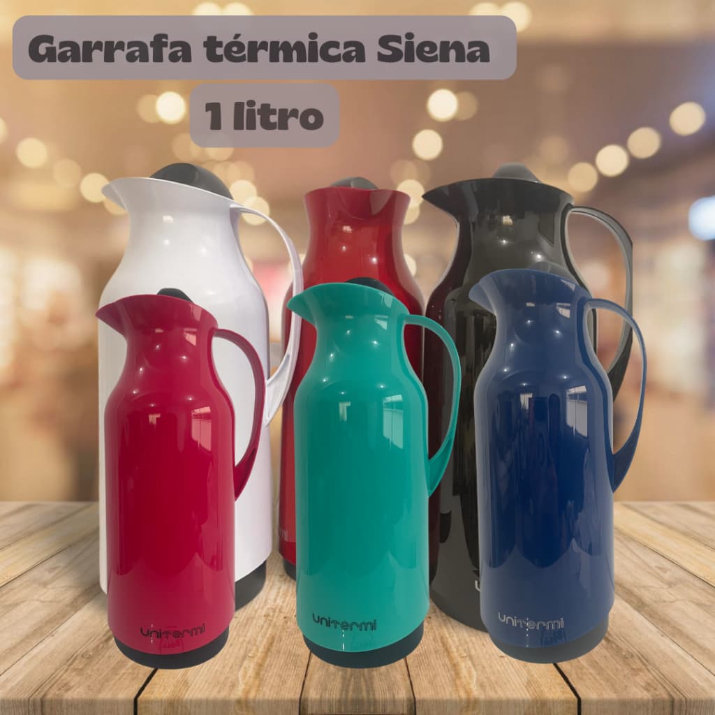 Garrafa Térmica de 1 Litro Siena Unitermi Chá Café Tereré Chimarrão