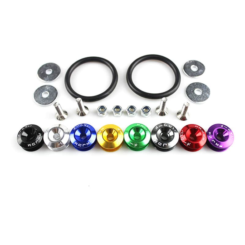 Kit 4 Pçs Anilha Trava Para-choque Quick Release Rebaixado Fixador Arruela Parafuso Motor