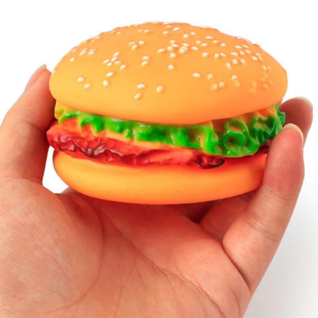 Mordedor Hamburguer Com Apito Para Cães diversão a vista