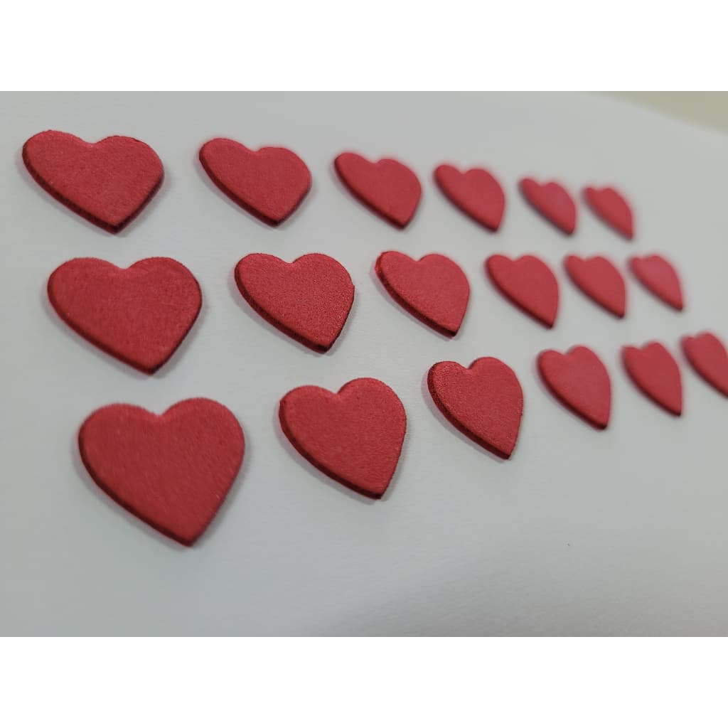500 Apliques Coração Com 1,5 Cm No Eva Liso ( Sem Adesivo)