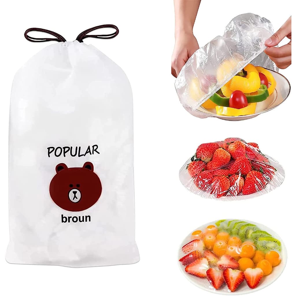 Tampa Plástica P/ Conserva Alimentos descartável 80/ 160 Unidades
