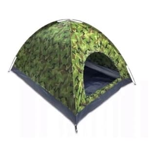 Barraca de Camping Camuflada p/ 3 Pessoas Acampamento Viagem Trilha Tamanho Família c/ Mosqueteiro e Bolsa de Transporte