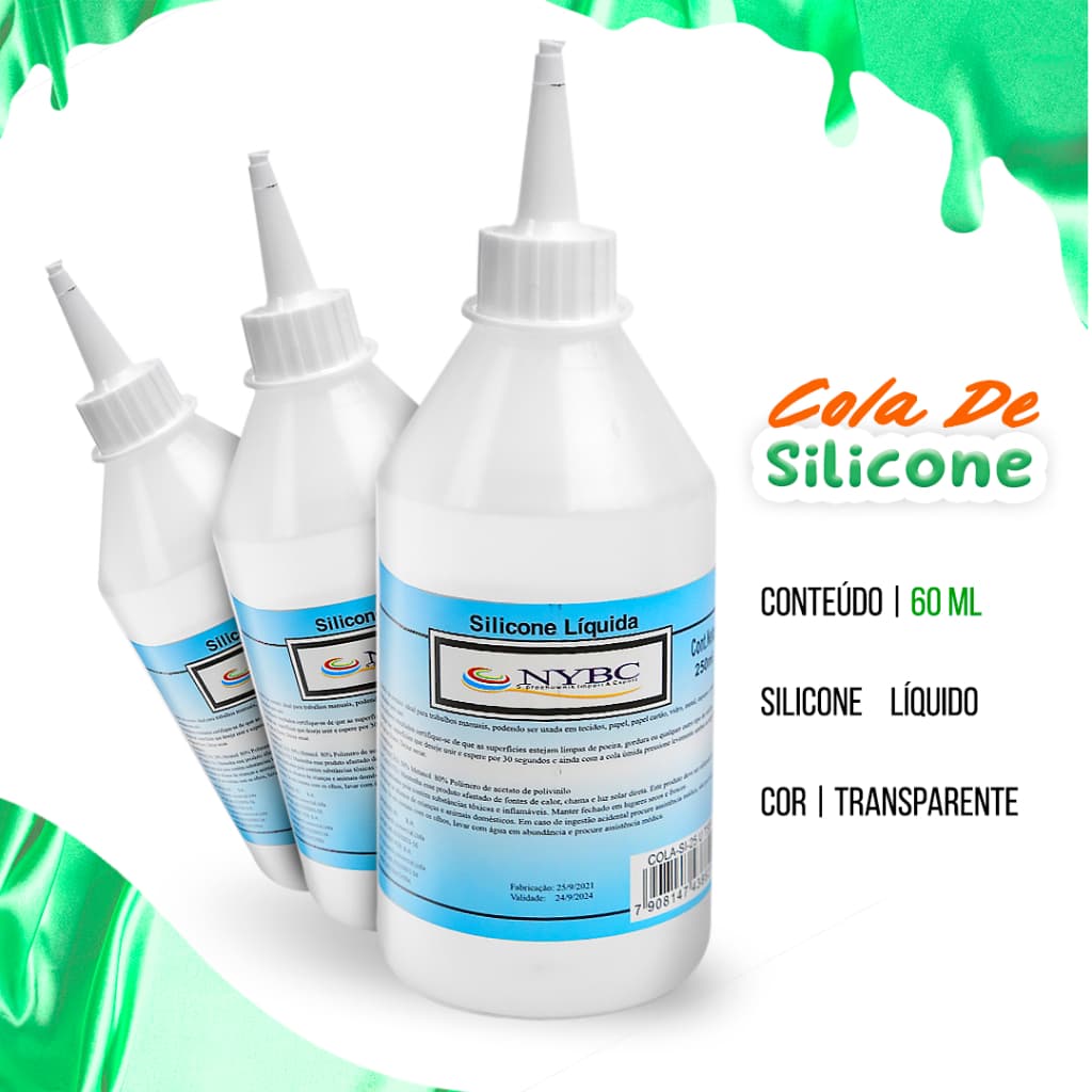 Cola De Silicone Líquida Transparente 60ml - Kaftor