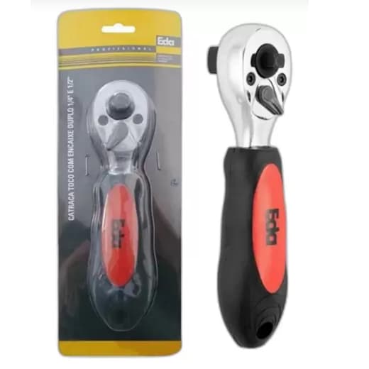 Chave Catraca Toco Para Soquete 1/4" e 1/2" - Eda