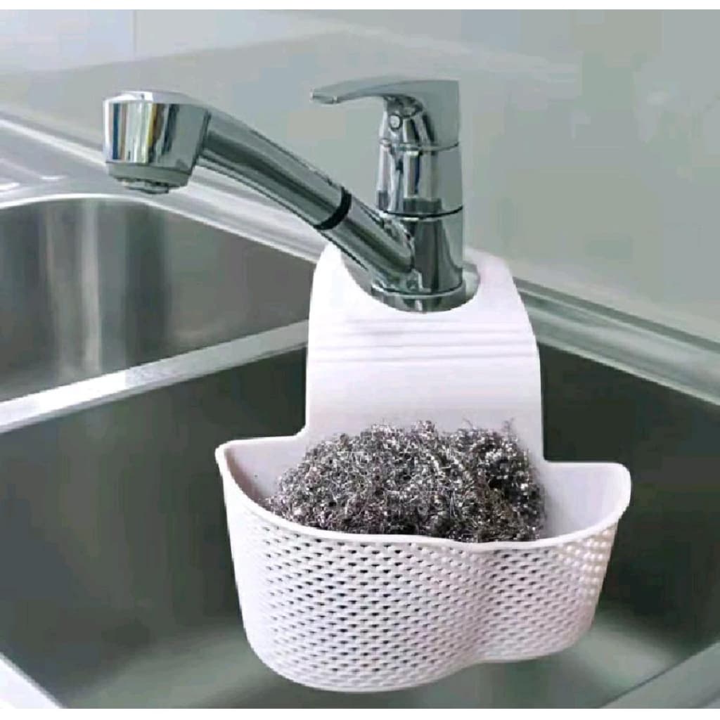 KIT DE 4 PEÇAS: CESTO DE PLÁSTICO PARA PIA ORGANIZADOR MULTI USO PORTA ESPONJA COR ALEATORIA