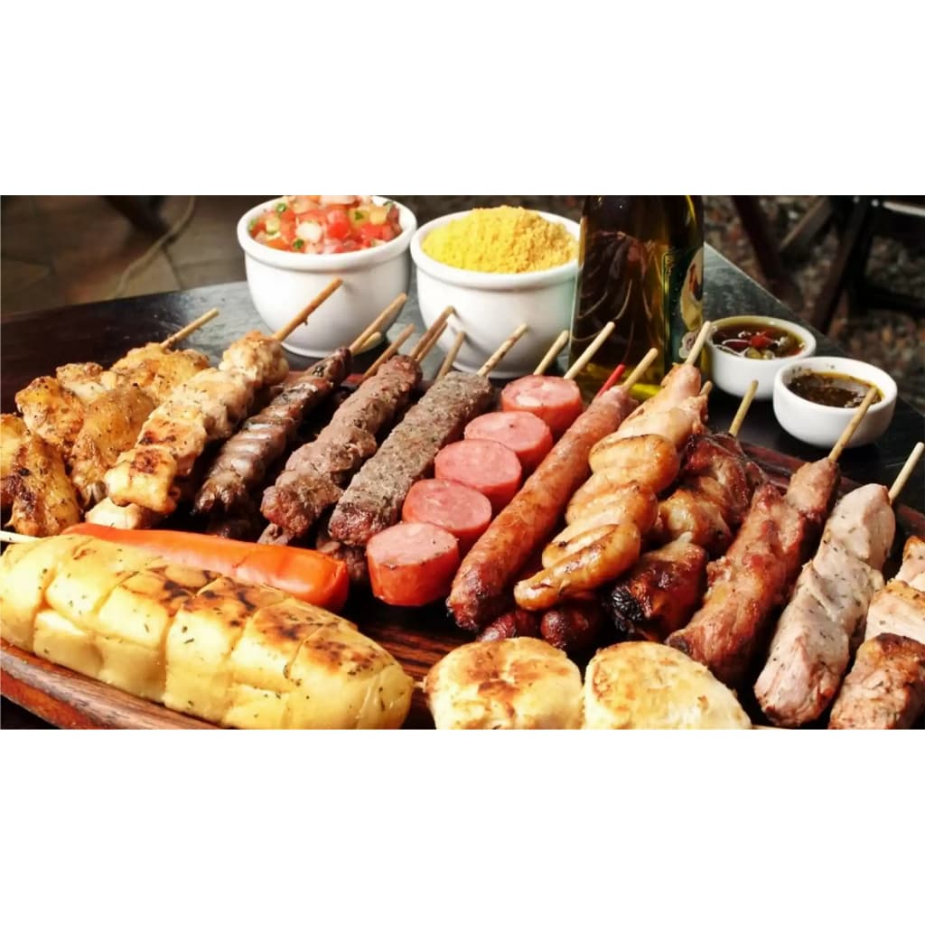 Painel Adesivo Parede Decoração Espeto Espetinho Carne Restaurante