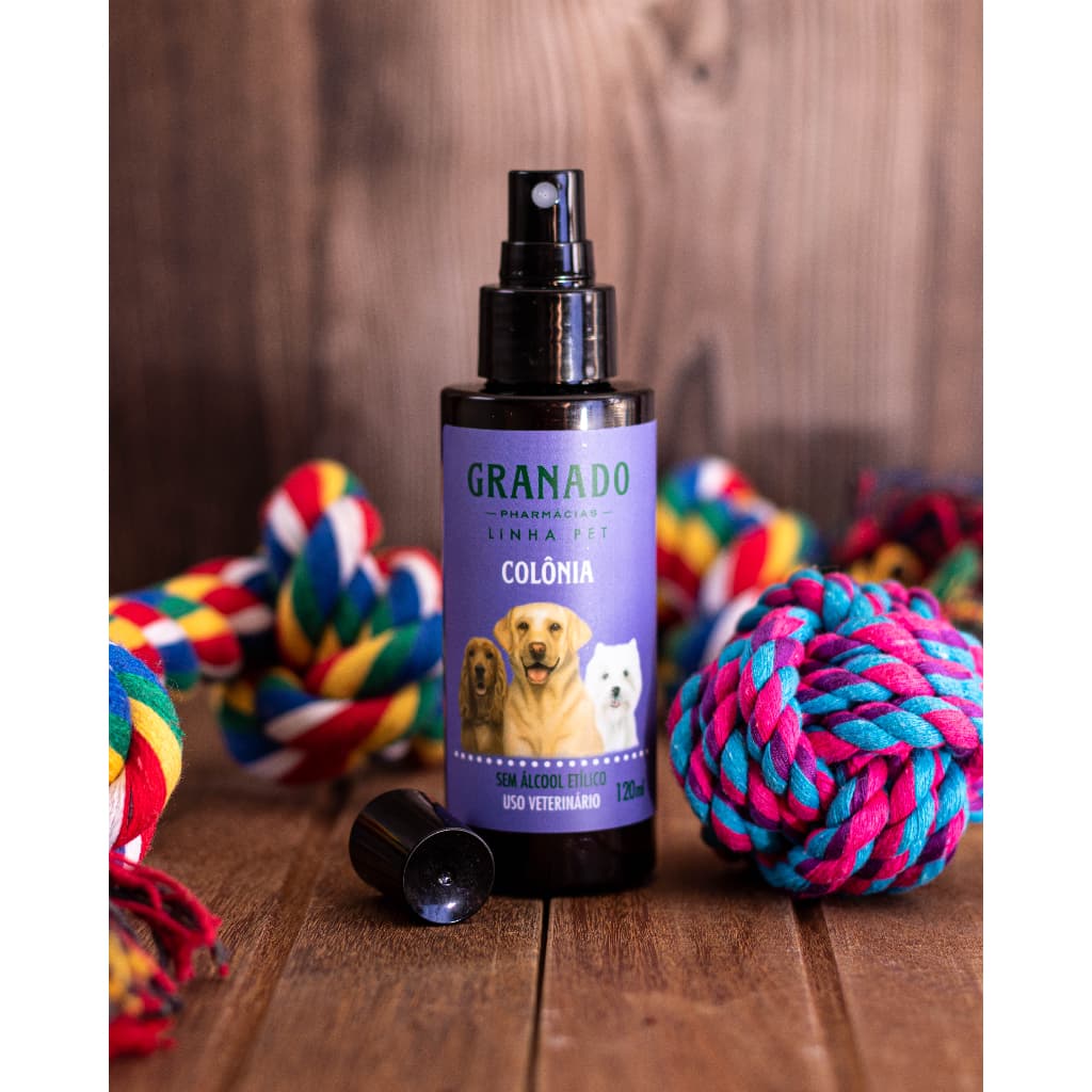 Colônia Pet Granado 120ml Para Cães E Gatos Sem Alcool Linha Banho Perfume